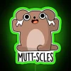 funny dog puns neon sign featuring a mutt