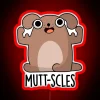 funny dog puns neon rgb sign red mutt animal humor pet play