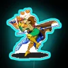 gambit and rogue neon rgb mvc2 marvel vs capcom 2 blue glow
