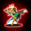 marvel vs capcom 2 gambit and rogue rgb neon sign red