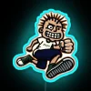 Skate Punk Neon Sign with Blinking RGB Lights - Blue.