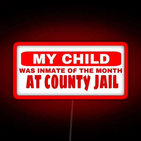 MY CHILD Funny Bumper Led RGB Neon Sign