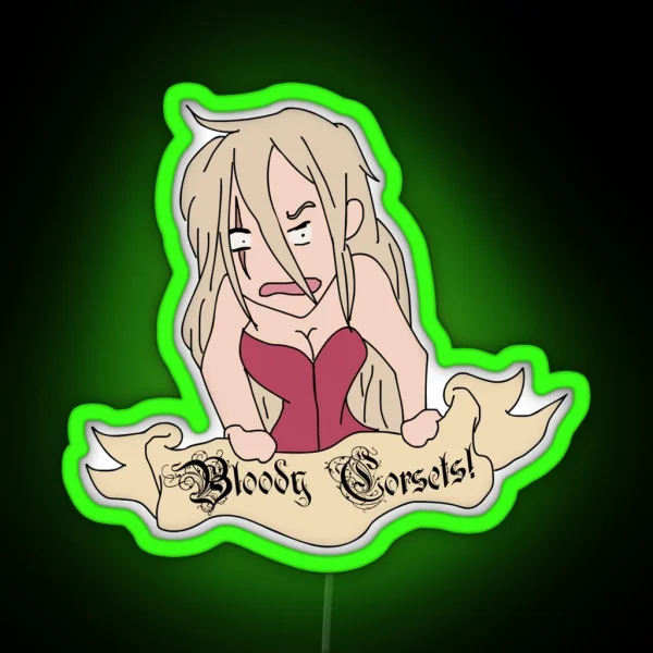 My Choker Heidi Bloody Corsets RGB Neon Sign