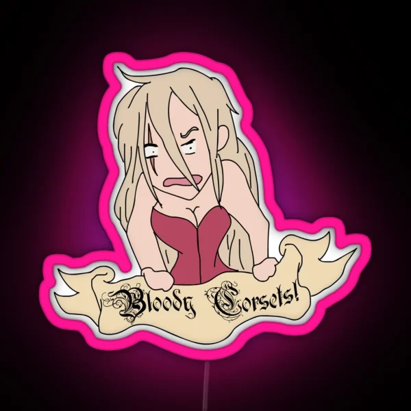 My Choker Heidi Bloody Corsets RGB Neon Sign