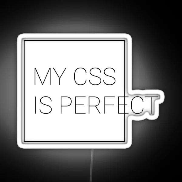My CSS Is Perfect RGB Neon Sign