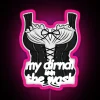 Women's dirndl costume in the wash, traditional German festival attire, neon sign design - pink.