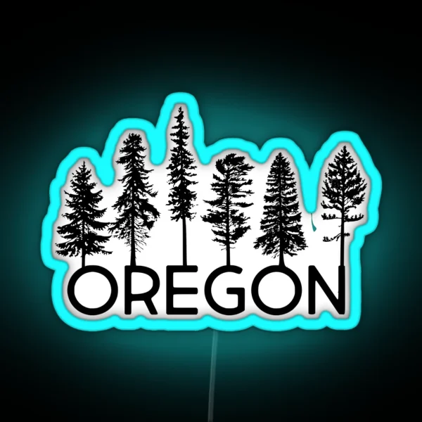 My Heart Belongs In Oregon RGB Neon Sign