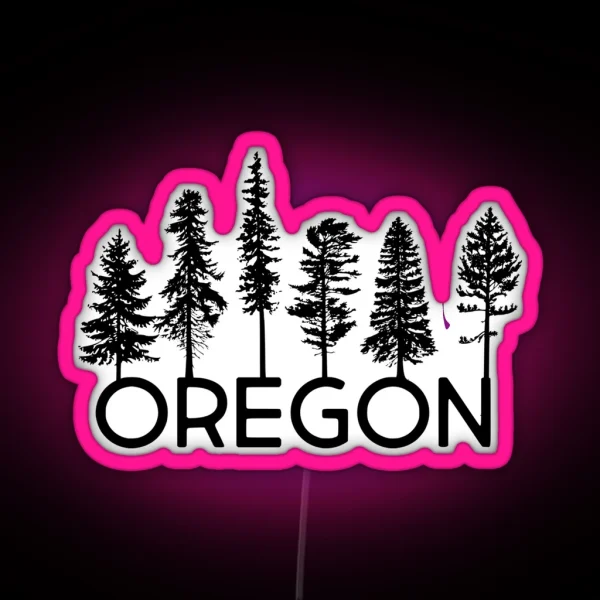 My Heart Belongs In Oregon RGB Neon Sign