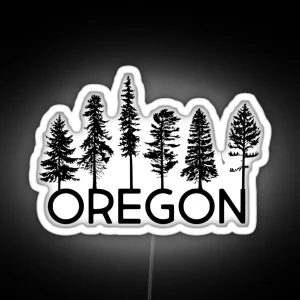 My Heart Belongs In Oregon RGB Neon Sign