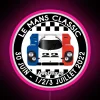 Le Mans Classic 2022 neon sign featuring RGB pink lighting.