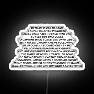 MY NAME IS ZAK BAGANS RGB Neon Sign