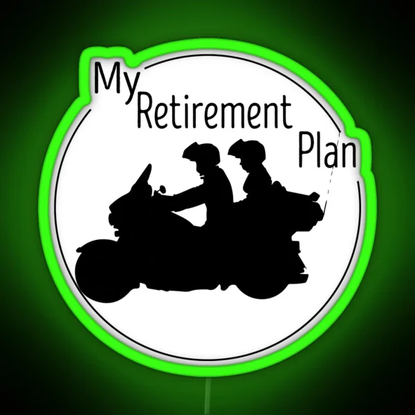 My Retirement Plan Motorcycle Motorcycle Gift RGB Neon Sign