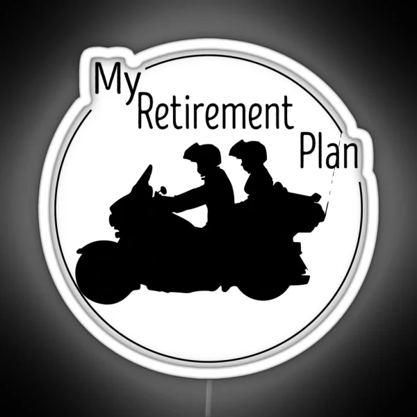 My Retirement Plan Motorcycle Motorcycle Gift RGB Neon Sign