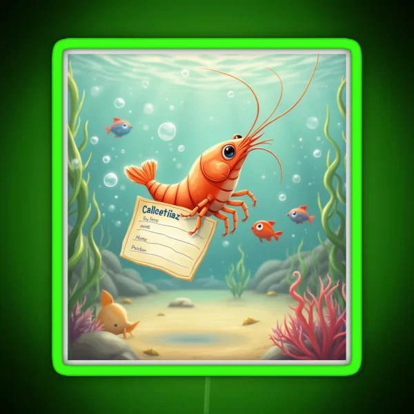 My Sister Had A Baby Shrimp Playful RGB Neon Sign