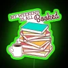 neon sign saying my weekend is all booked rgb colors green version