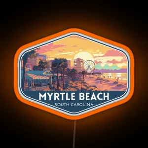 Myrtle Beach South Carolina Travel Souvenir RGB Neon Sign