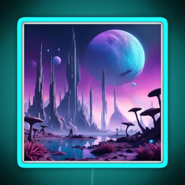Mystical Alien Horizon RGB Neon Sign