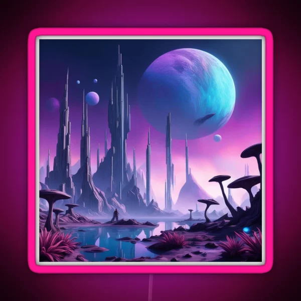 Mystical Alien Horizon RGB Neon Sign