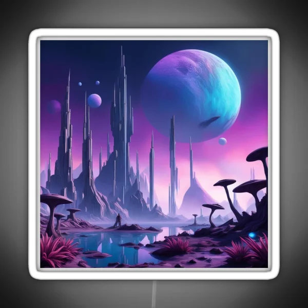 Mystical Alien Horizon RGB Neon Sign
