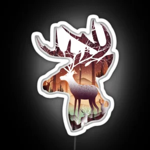 Mystical Deer RGB Neon Sign