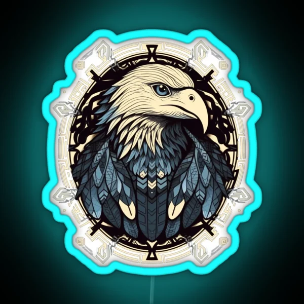 Mystical Eagle Animal Of Power Spirit Animal Design RGB Neon Sign
