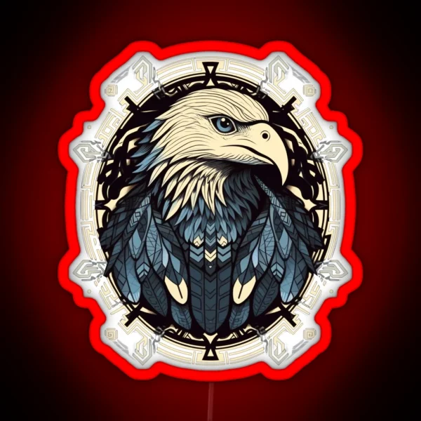 Mystical Eagle Animal Of Power Spirit Animal Design RGB Neon Sign