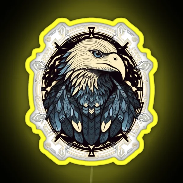 Mystical Eagle Animal Of Power Spirit Animal Design RGB Neon Sign