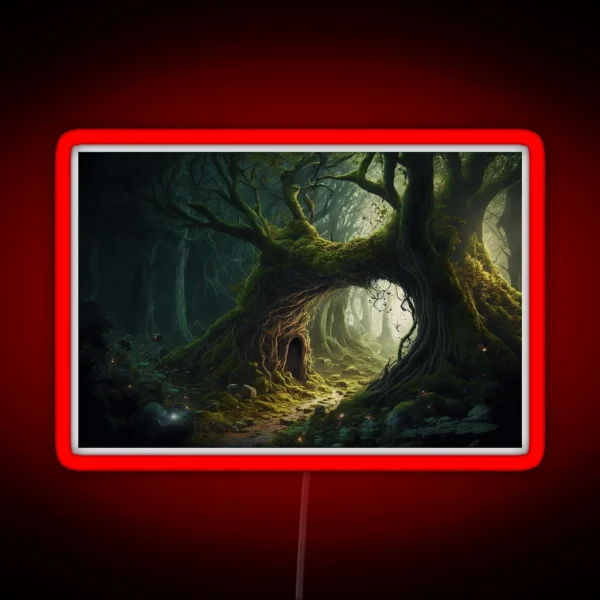 Mystical Forest Cove RGB Neon Sign
