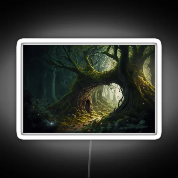 Mystical Forest Cove RGB Neon Sign