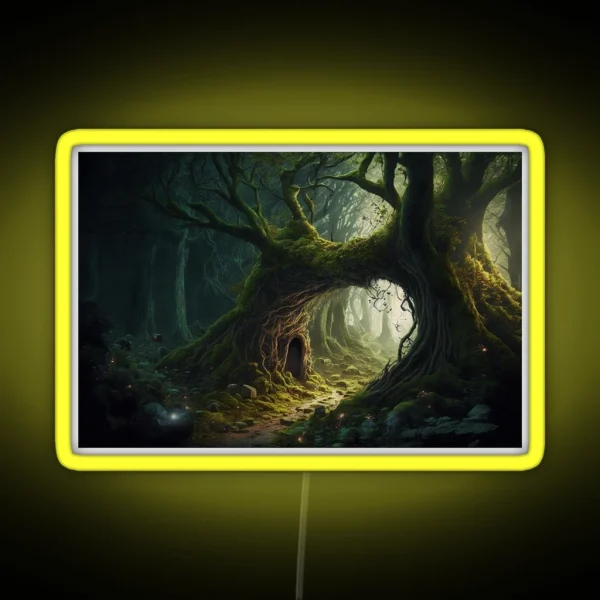 Mystical Forest Cove RGB Neon Sign