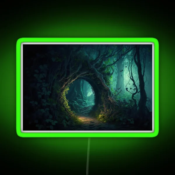 Mystical Forest Path RGB Neon Sign