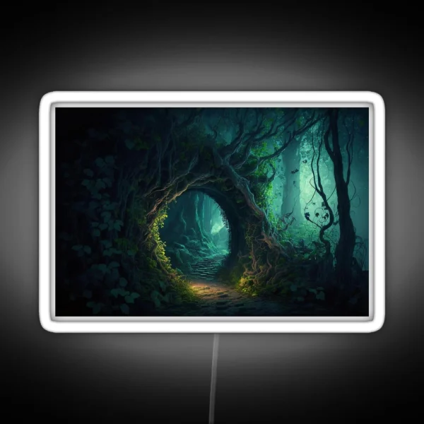 Mystical Forest Path RGB Neon Sign