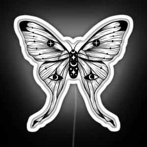 Mystical Moon Moth RGB Neon Sign