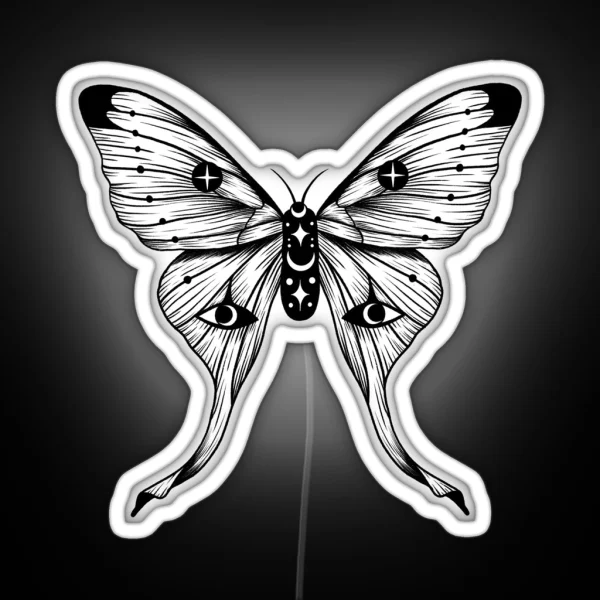 Mystical Moon Moth RGB Neon Sign