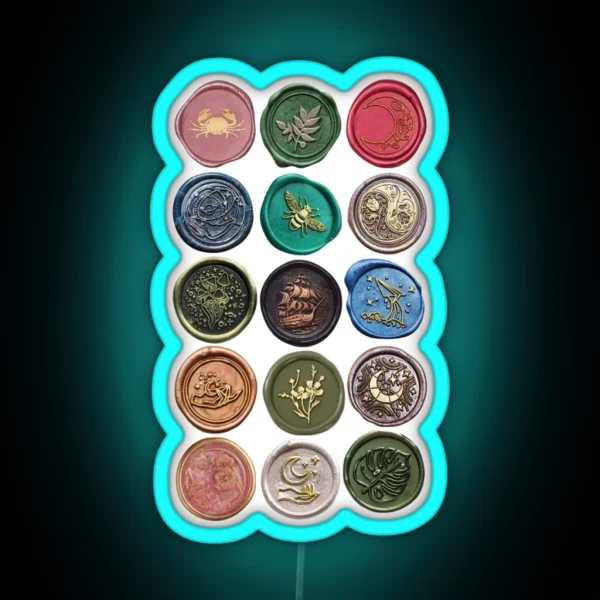 Mystical Seals A Collection Of Enchanted Wax RGB Neon Sign