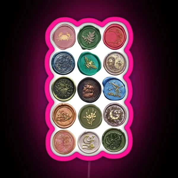 Mystical Seals A Collection Of Enchanted Wax RGB Neon Sign