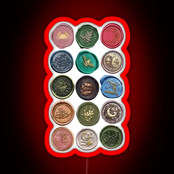 Mystical Seals A Collection Of Enchanted Wax RGB Neon Sign