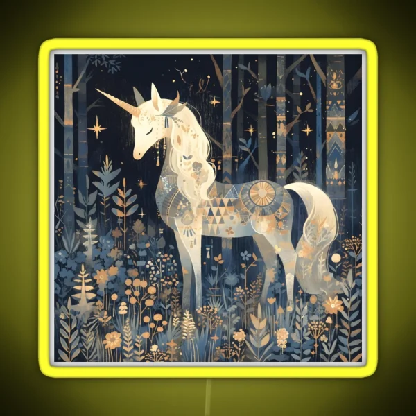 Mystical Starry Unicorn RGB Neon Sign