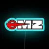 Neon Sign RGB MZ Logo Version 1 Blue