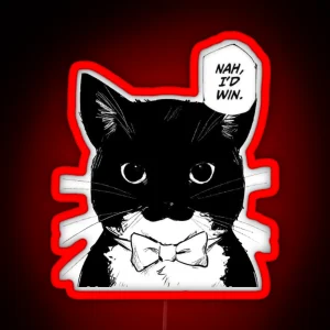 Nah I D Win Cat Version RGB Neon Sign