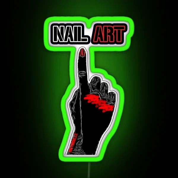 Nail Art Graphic RGB Neon Sign