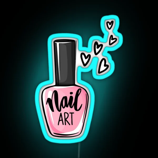 Nail Art Lover RGB Neon Sign