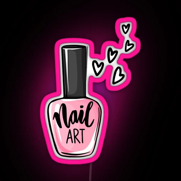 Nail Art Lover RGB Neon Sign