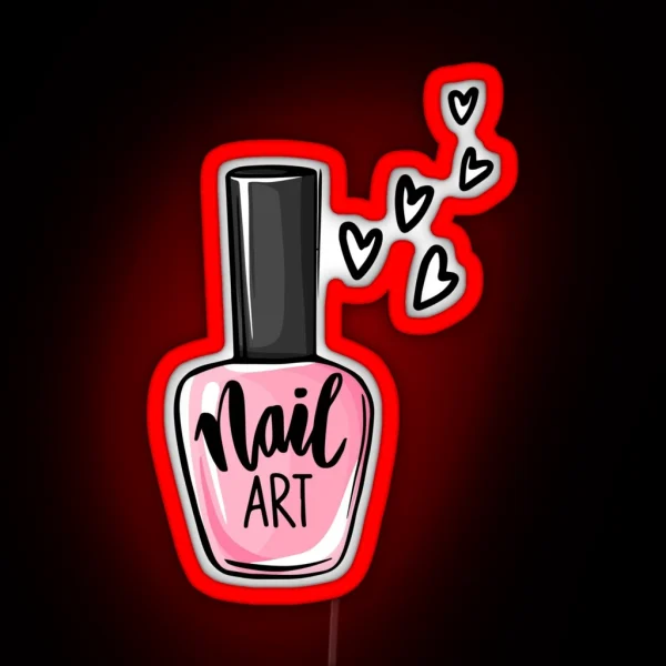 Nail Art Lover RGB Neon Sign