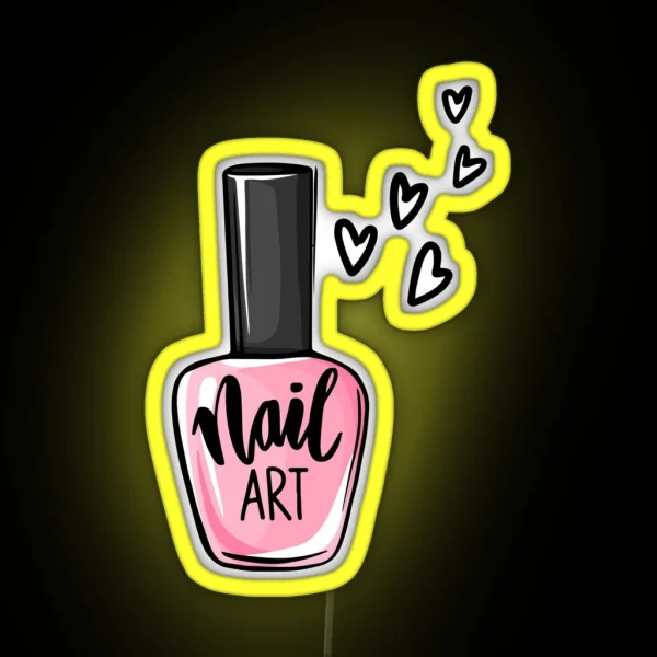 Nail Art Lover RGB Neon Sign