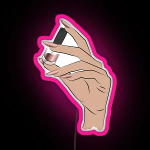 Nail Artist Hand With Nail Polish RGB Neon Sign