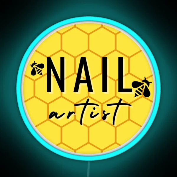 Nail Artist Honeycomb RGB Neon Sign