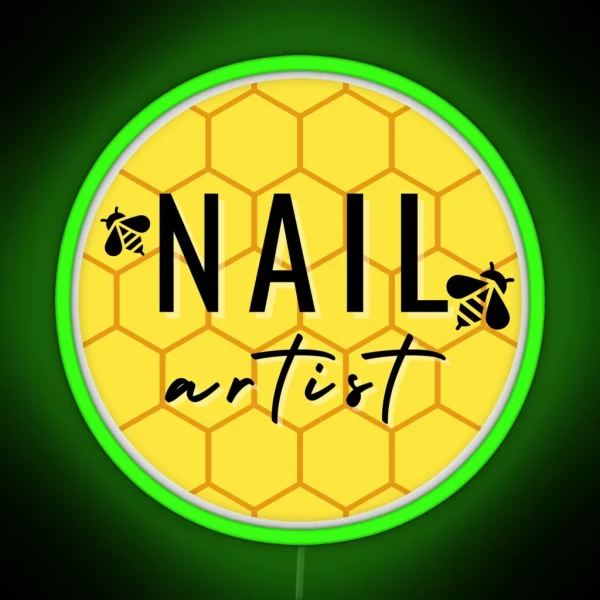 Nail Artist Honeycomb RGB Neon Sign