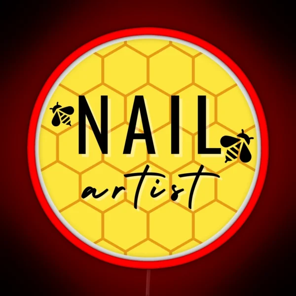Nail Artist Honeycomb RGB Neon Sign