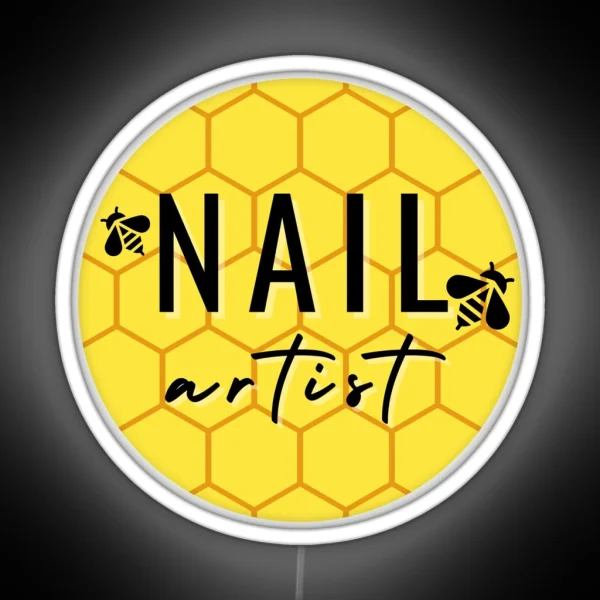 Nail Artist Honeycomb RGB Neon Sign
